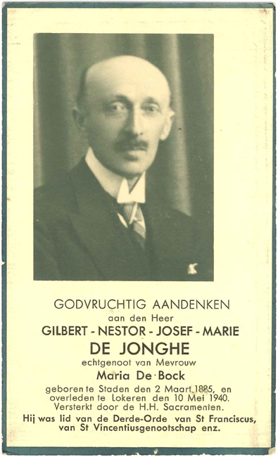 Gilbert Nestor Josef Marie De Jonghe