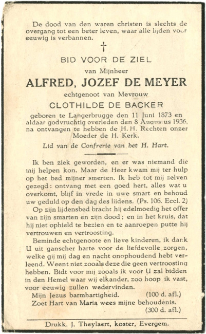 Alfred, Jozef De Meyer