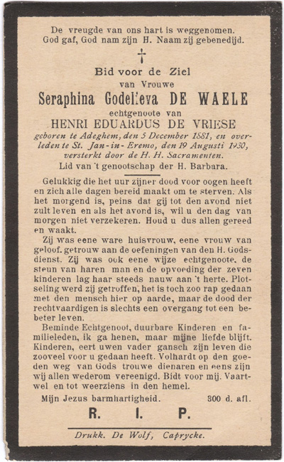 Seraphina Godelieva De Waele