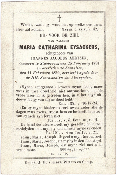 Maria Catharina Eysackers