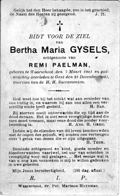 Bertha Maria Gysels