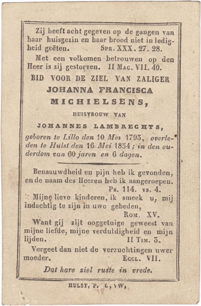Johanna Francisca Michielsens