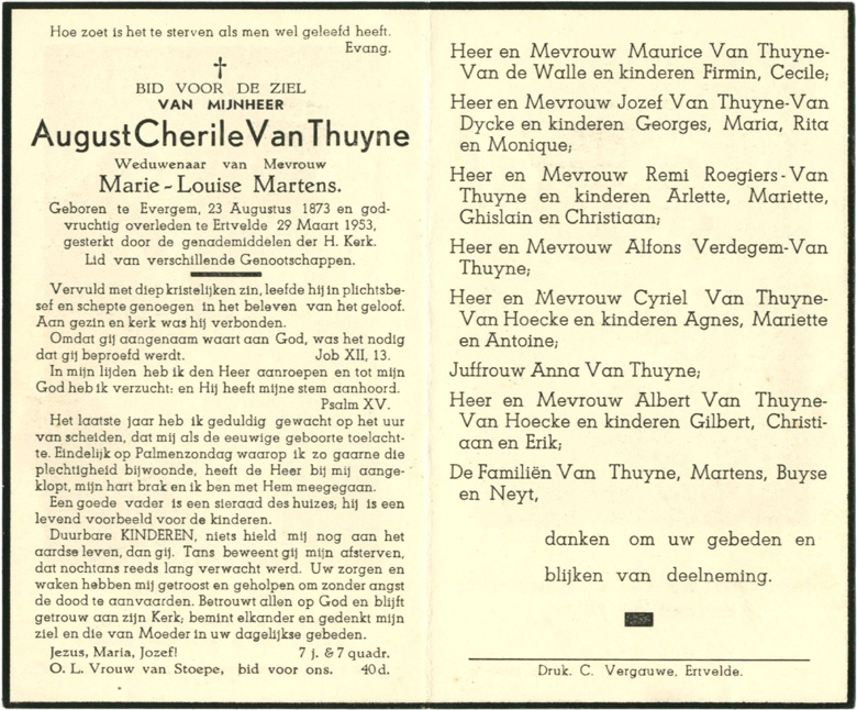 August Cherile Van Thuyne