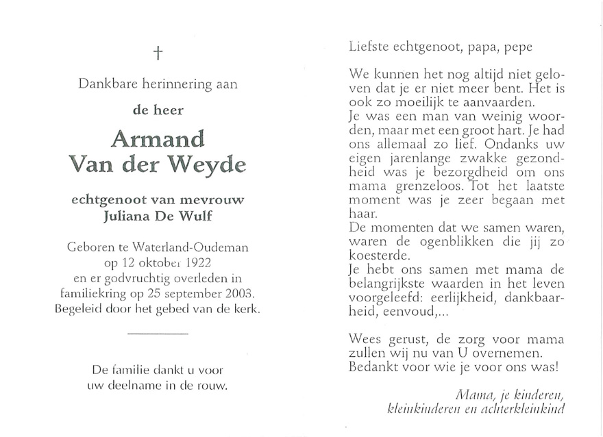 Armand Van der Weyde