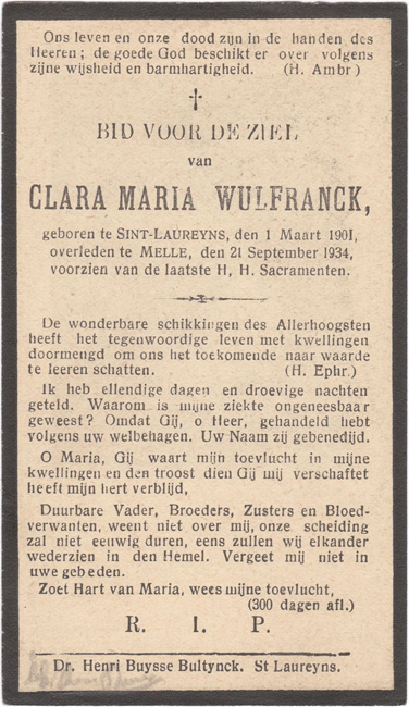 Clara Maria Wulfranck