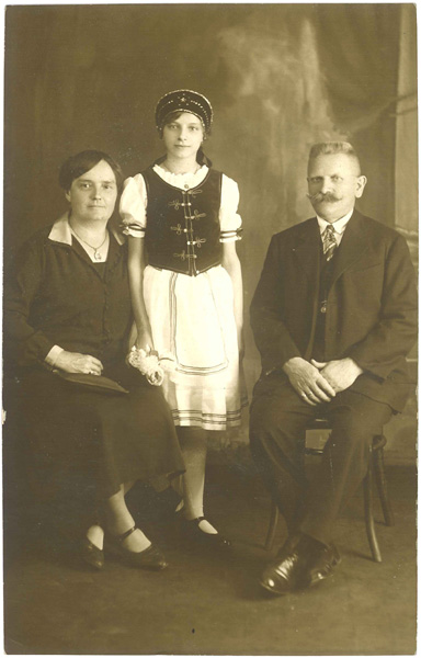 Margriet Vargas met haar ouders