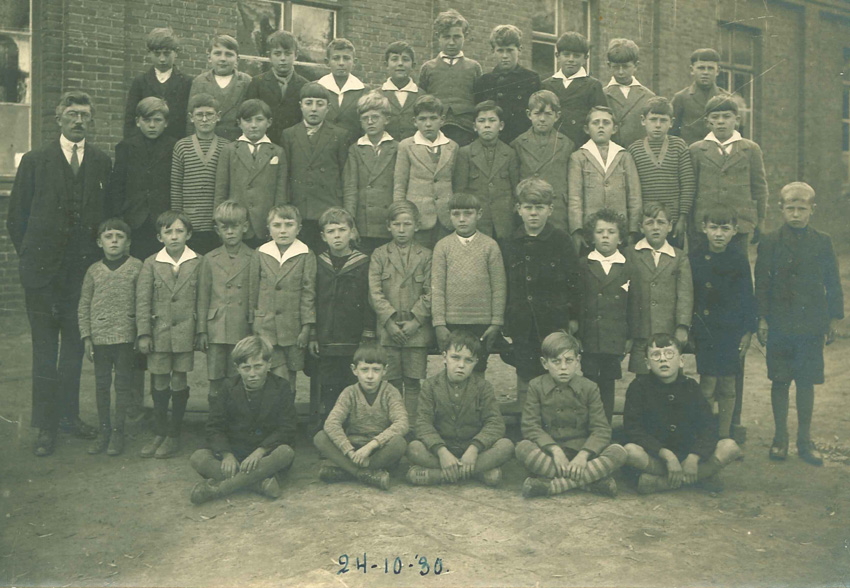 Schoolfoto van Watervliet van 1930