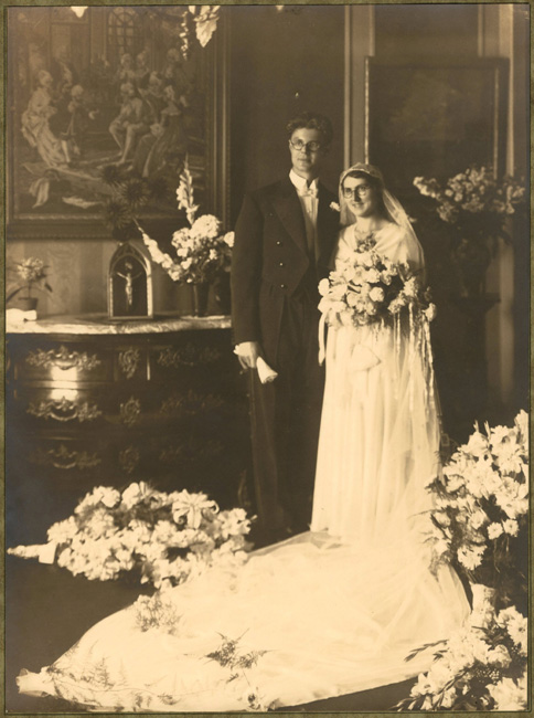 Huwelijksfoto van Armanda Thiel en Raf Van Hulse