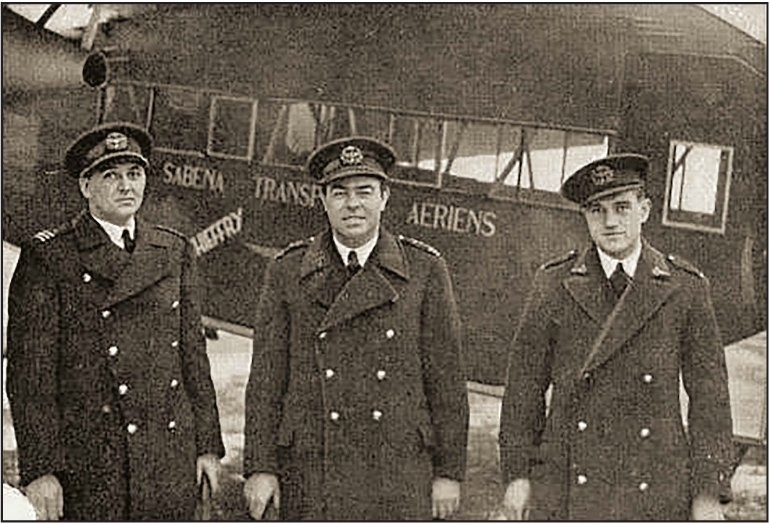De bemanning van de eerste lijndienst België-Belgisch Kongo