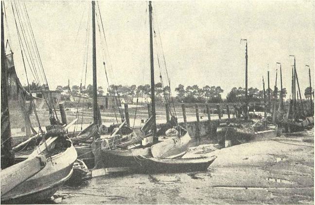 De Isabellahaven te Boekhoute bij laag water in 1933
