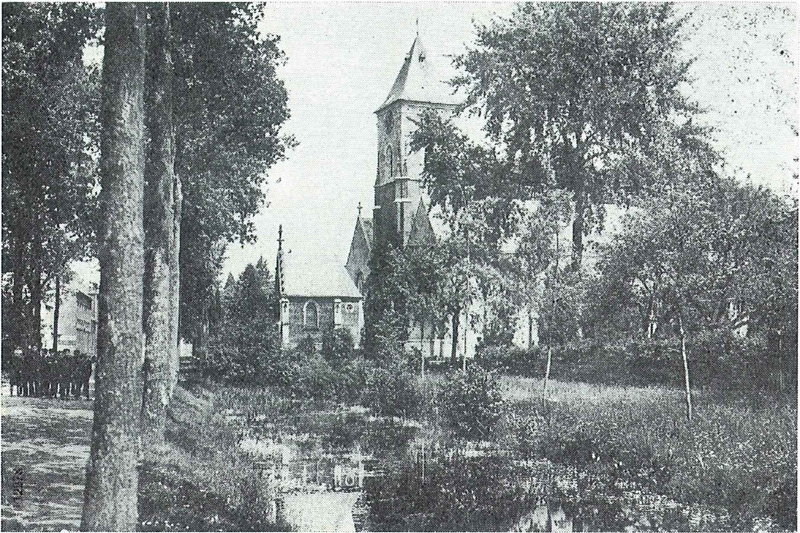 Het kerkgebouw te Bellem, vóór de brand van 1944