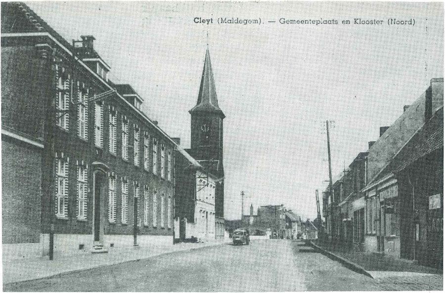 Kleit met de kerk, het Klooster en de pastorie in 1940