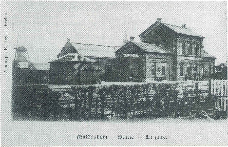 Het station rond 1900