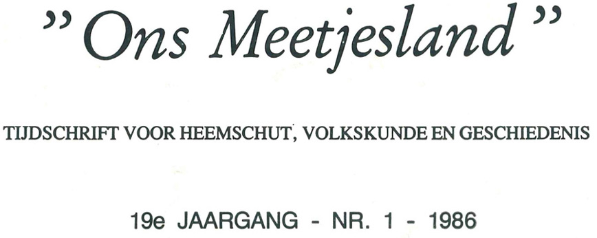 Ons Meetjesland, 1986 - 1