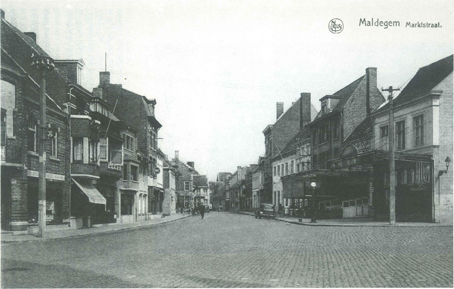 De Marktstraat te Maldegem in 1927