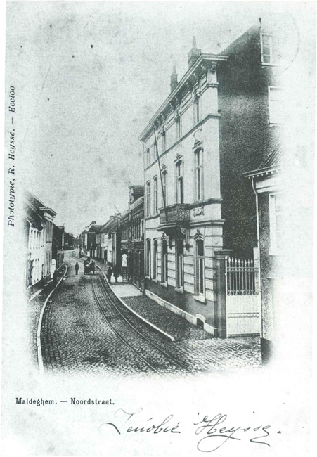 De Noordstraat met het huis Van Mullem in 1900