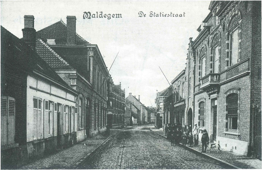 De Stationsstraat in 1907