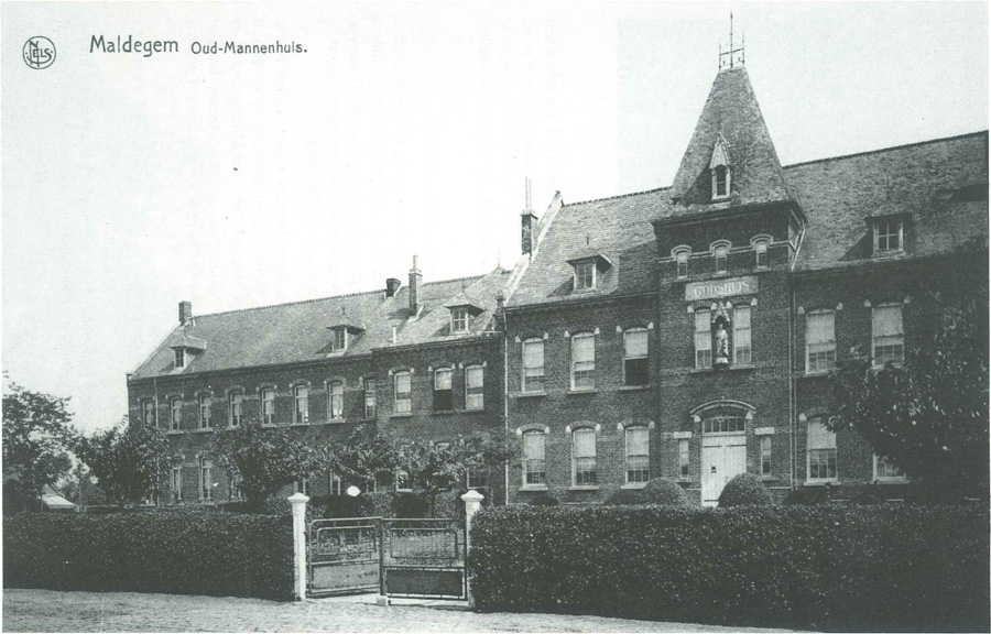 Het Oud-Mannenhuis te Maldegem in 1927