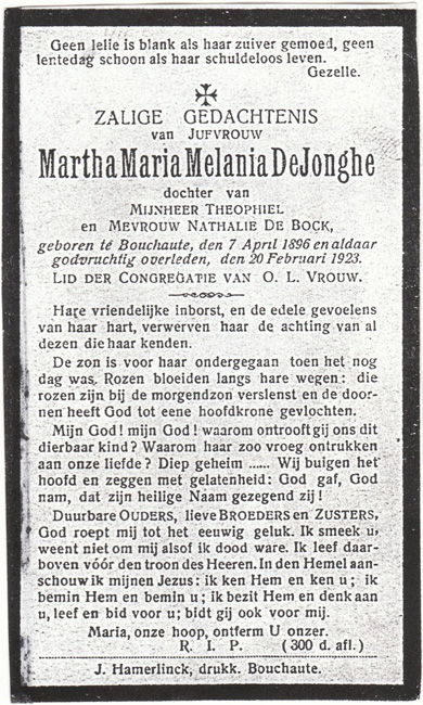 Martha Maria Melania De Jonghe