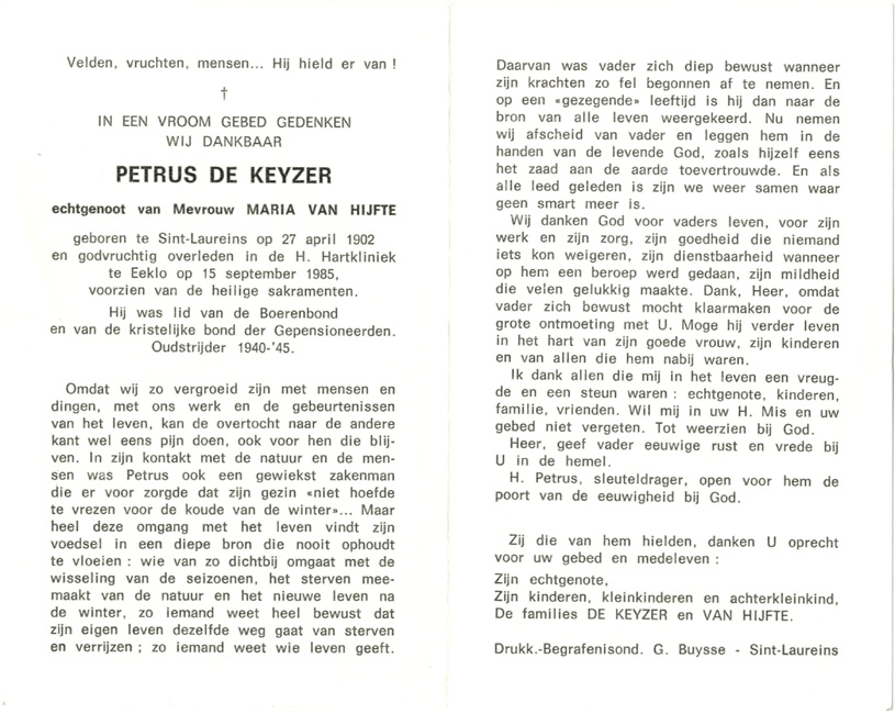 Petrus De Keyzer