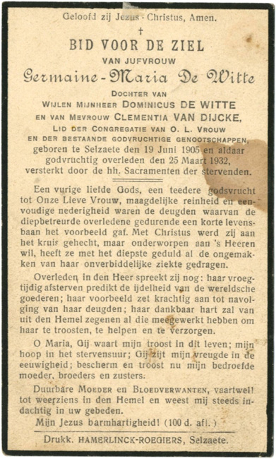 Germaine-Maria De Witte