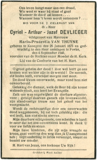 Cyriel - Arthur - Jozef Devlieger