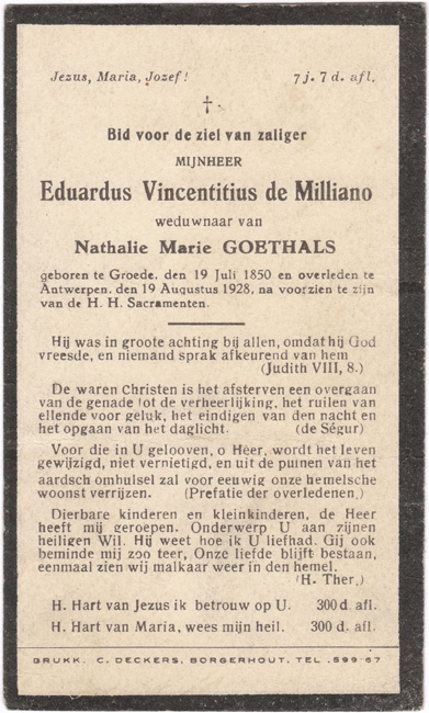 Eduardus Vincentius de Milliano