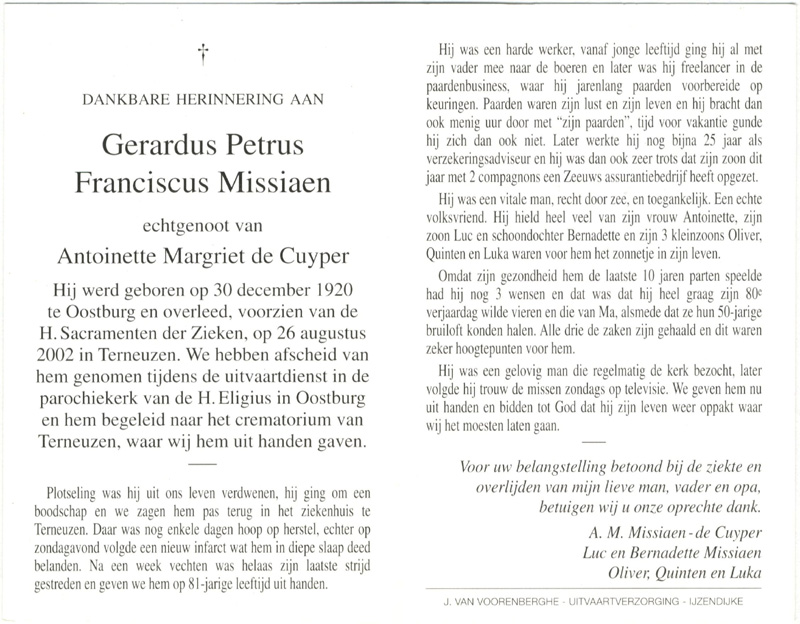 Gerardus Petrus Franciscus Missiaen
