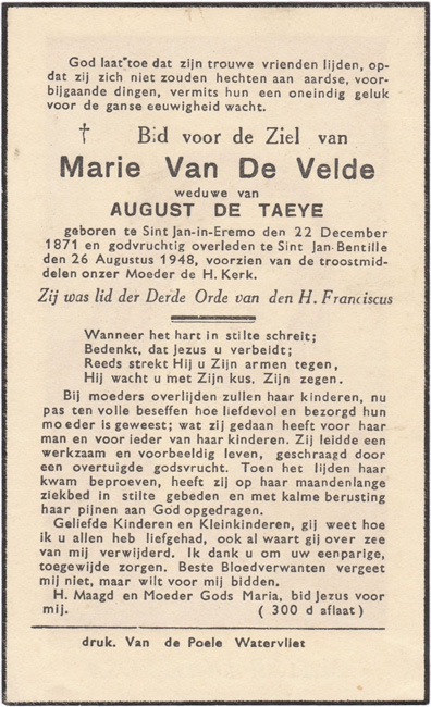 Marie Van De Velde