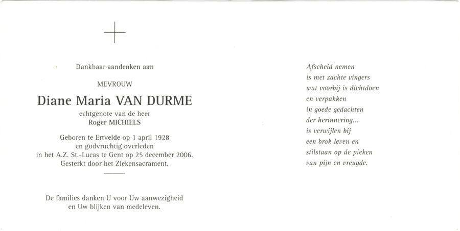 Diane Maria Van Durme