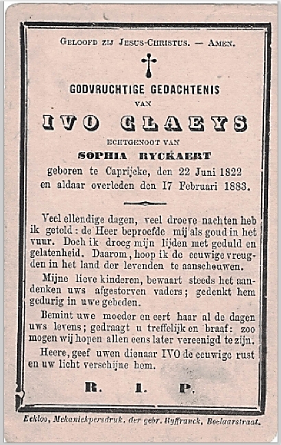 Ivo's bidprentje