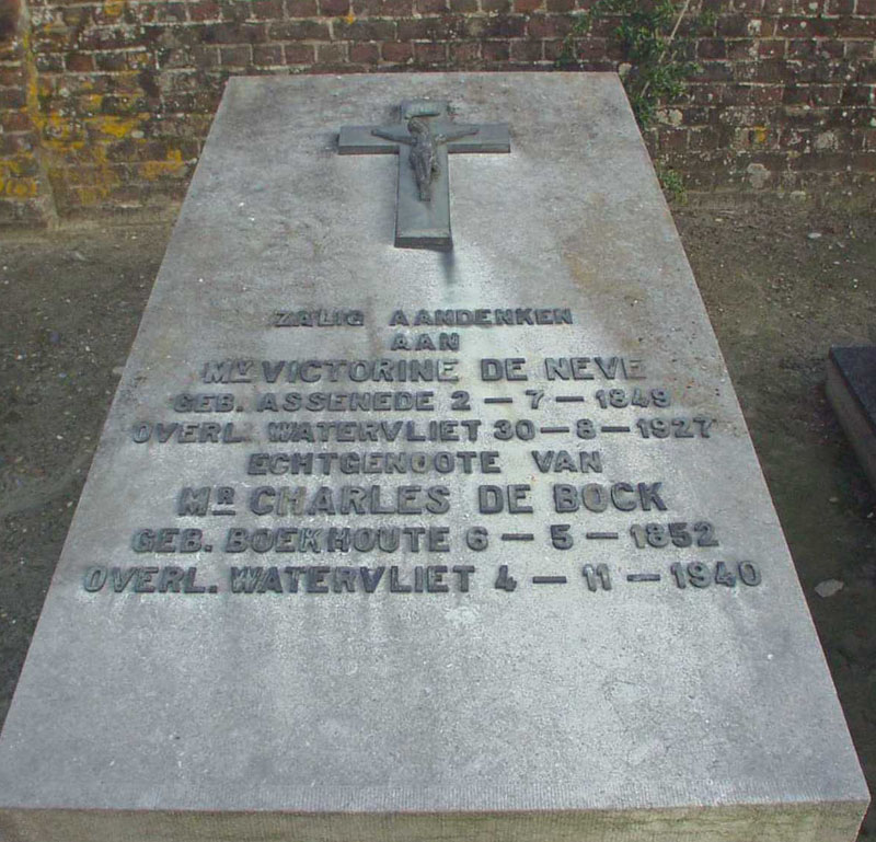 Tombstone of Victorine De Nev en Charles De Bock