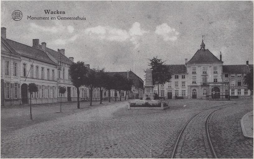 Het Gemeentehuis van Wakken rond 1925-1930