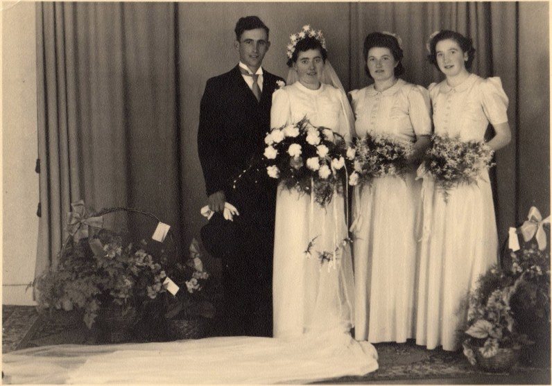 Huwelijksfoto van Wilfried Maenhout en Stella Sturm