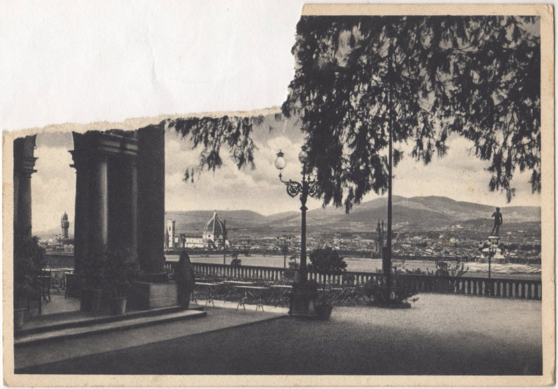 In de Piazzale Michelangelo in Firenze