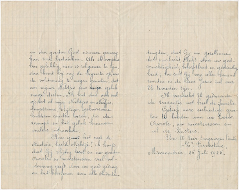 Een brief van Zuster Ernestine