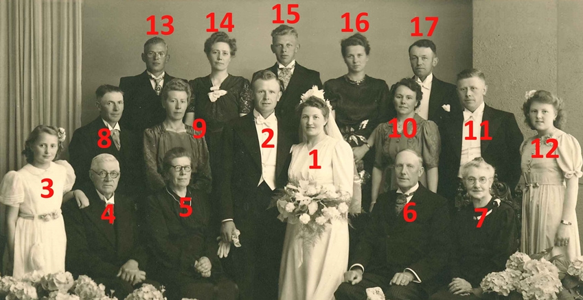 huwelijksfoto van Marie Van Damme en Maurice Noë