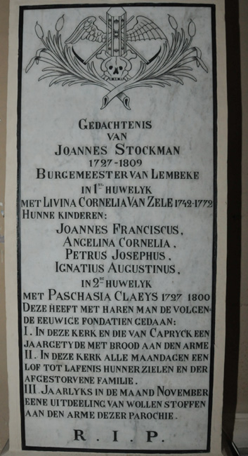 Gedachtenis aan Joannes Stockman
