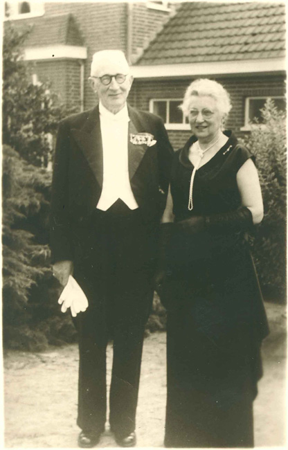 August Van Damme en zijn vrouw in 1957