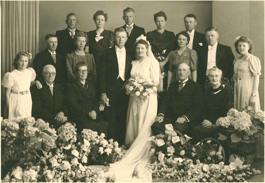 Marie Van Damme en Maurice Noë, huwelijksfoto