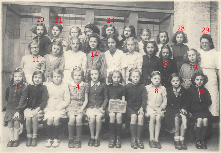Photo de classe année scolaire 1944-45 l'Ecole Boufflers à Lille