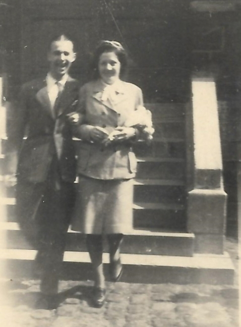 Louise Haidon et Henri Lodigeois, photo de mariage du 31/8/1946