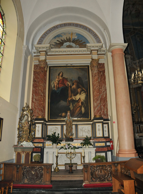 Inside Adegem's church