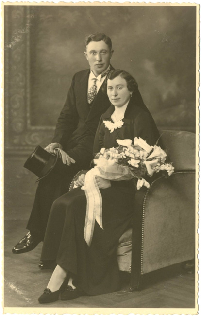 Trouwfoto van Agnes Van de Vijver en Marcel Herrebout