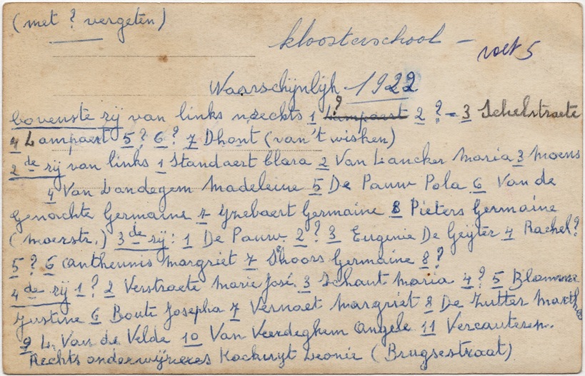 Kloosterschool 1922