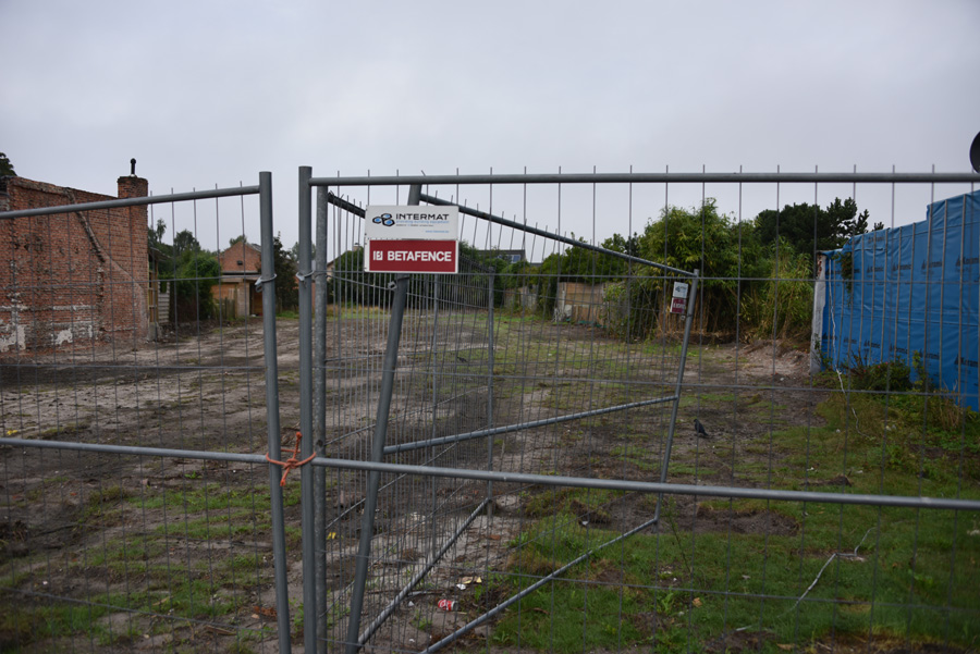 The site after the two old houses