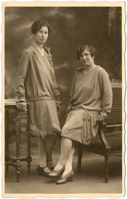 Marie Dierkens en haar zus Bertha
