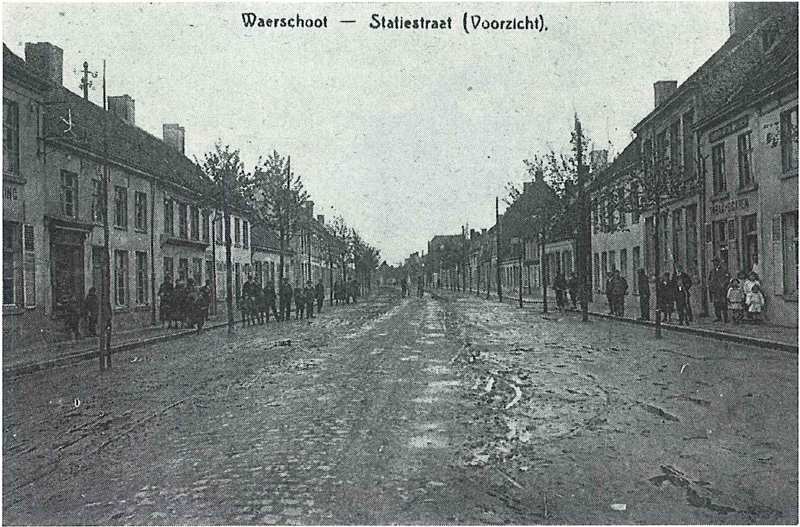De Stationsstraat in 1910