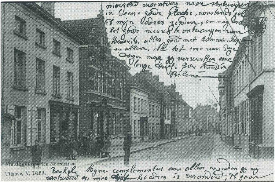De Noordstraat te Maldegem rond 1900