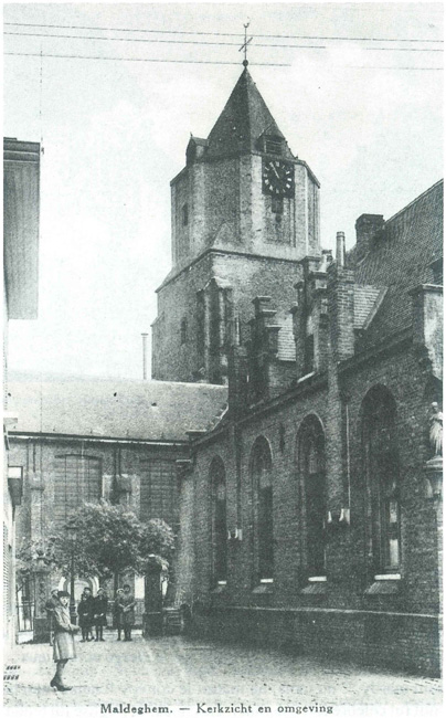 Kerk en omgeving in 1935